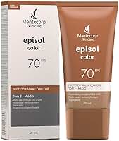 Protetor Solar Episol Color Fps 70 - Base Líquida 40ml - Cobertura Alta e Efeito Matte - Mantecorp
