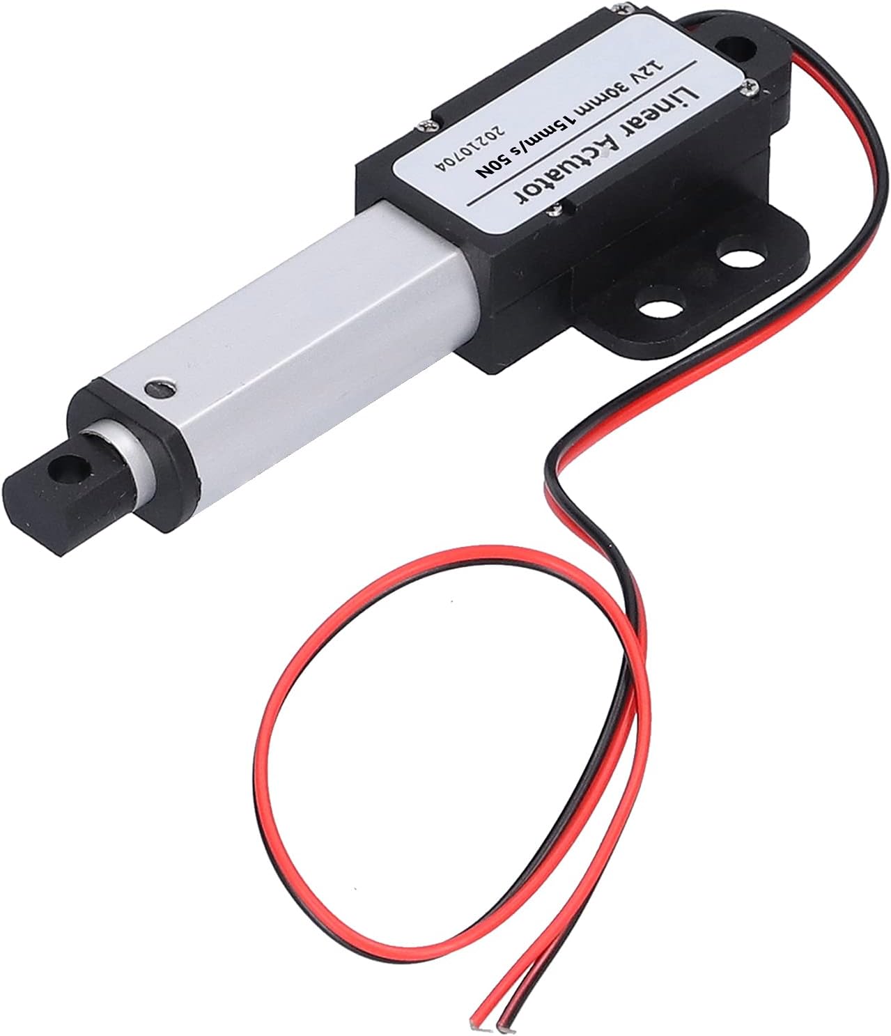 Yctze Compact 12V Mini Linear Actuator Noise Elimination 30mm Stroke T Screw Electric Motion Actuator for Ventilation Facilities (Stroke 30mm-15mm/s-50N)