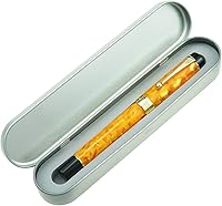 Vista 33 de Jinhao 100 - Pluma estilográfica de estilo clásico en celuloide, instrumento de escritura suave con punta #6, juego de pluma con convertidor