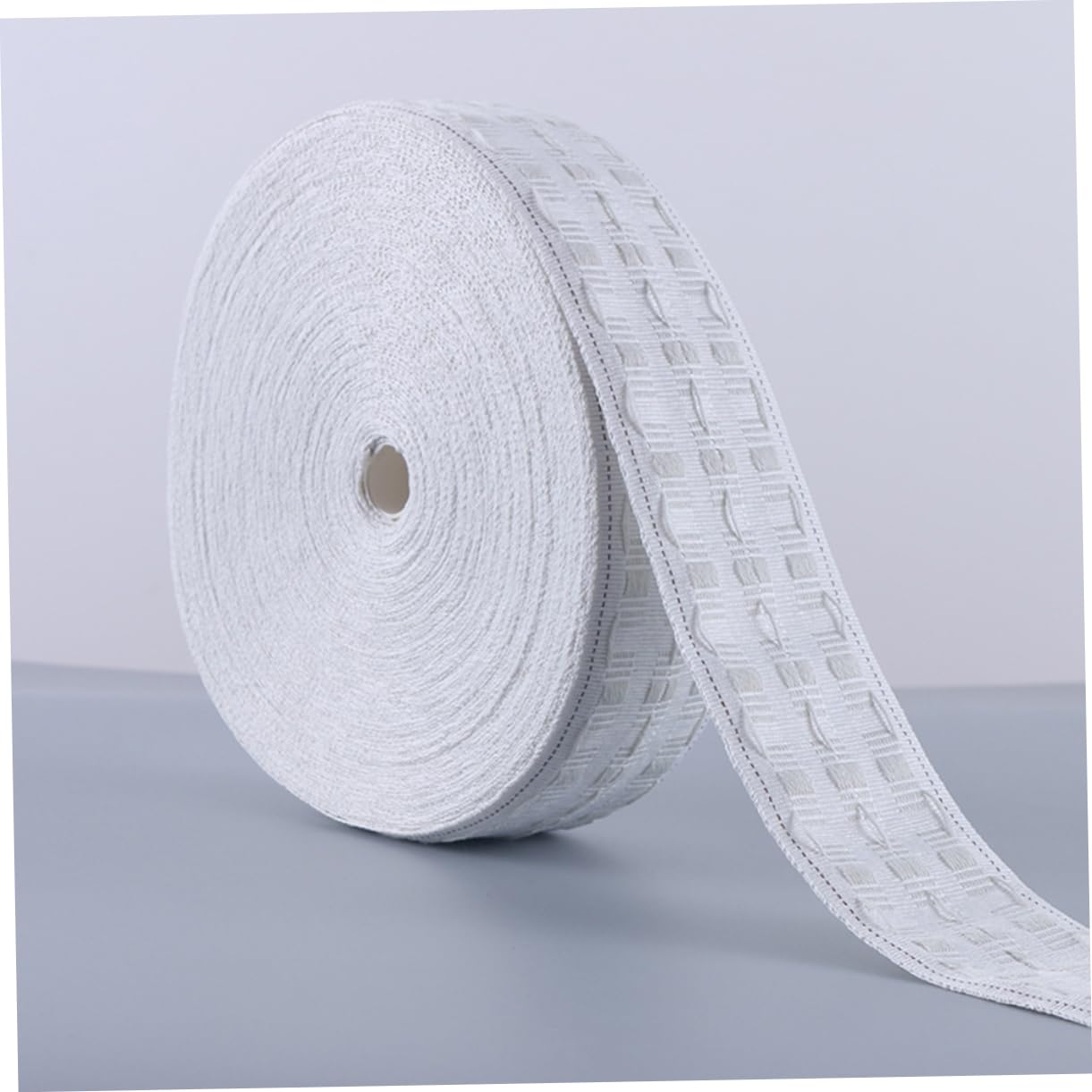 Alipis 50m Rideau Blanc avec Fronces pour Créer des Plis Accessoire pour Décorations De Fenêtres Et Projets DIY
