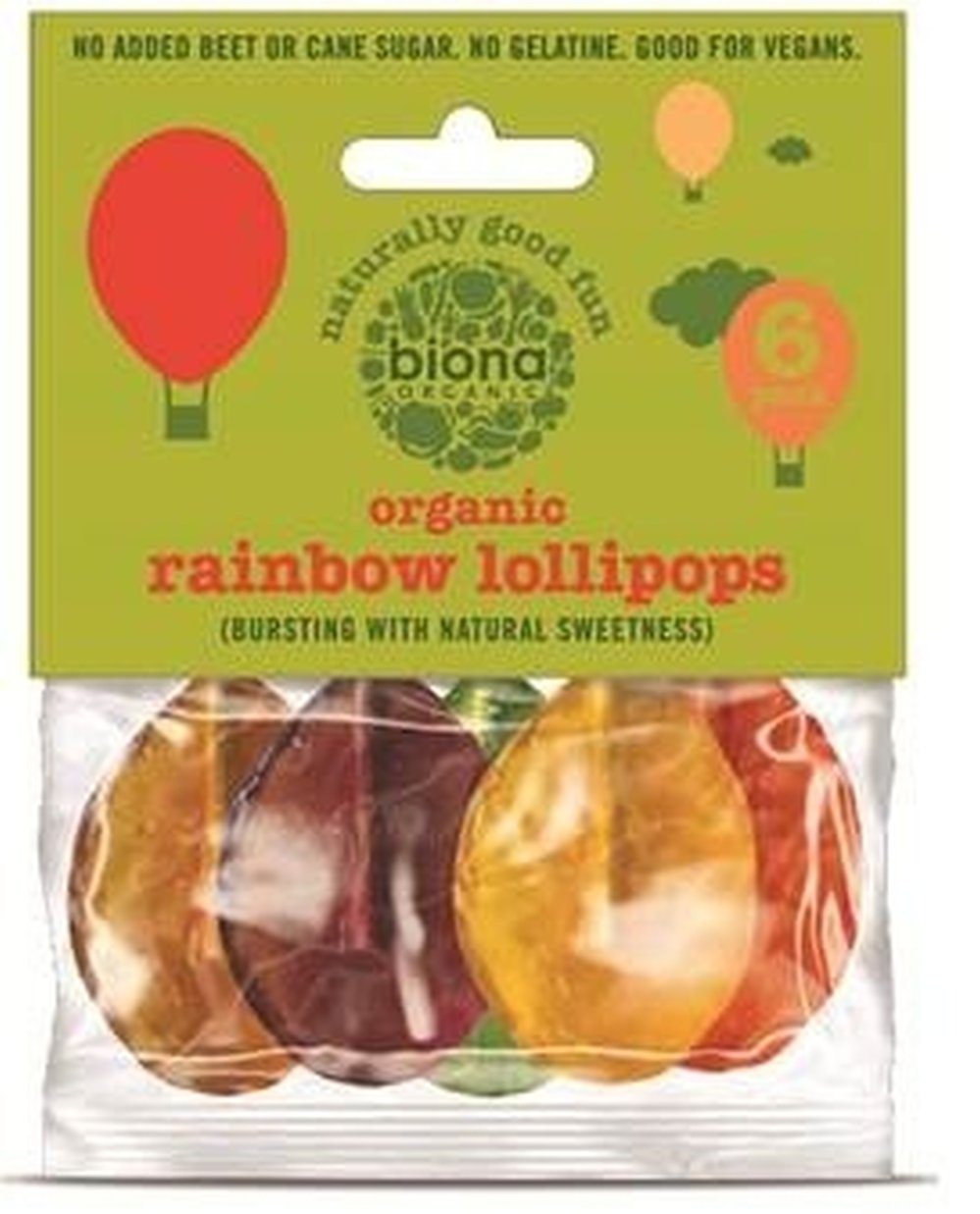 Biona Organic - Sweets - Rainbow Lollies - 50g