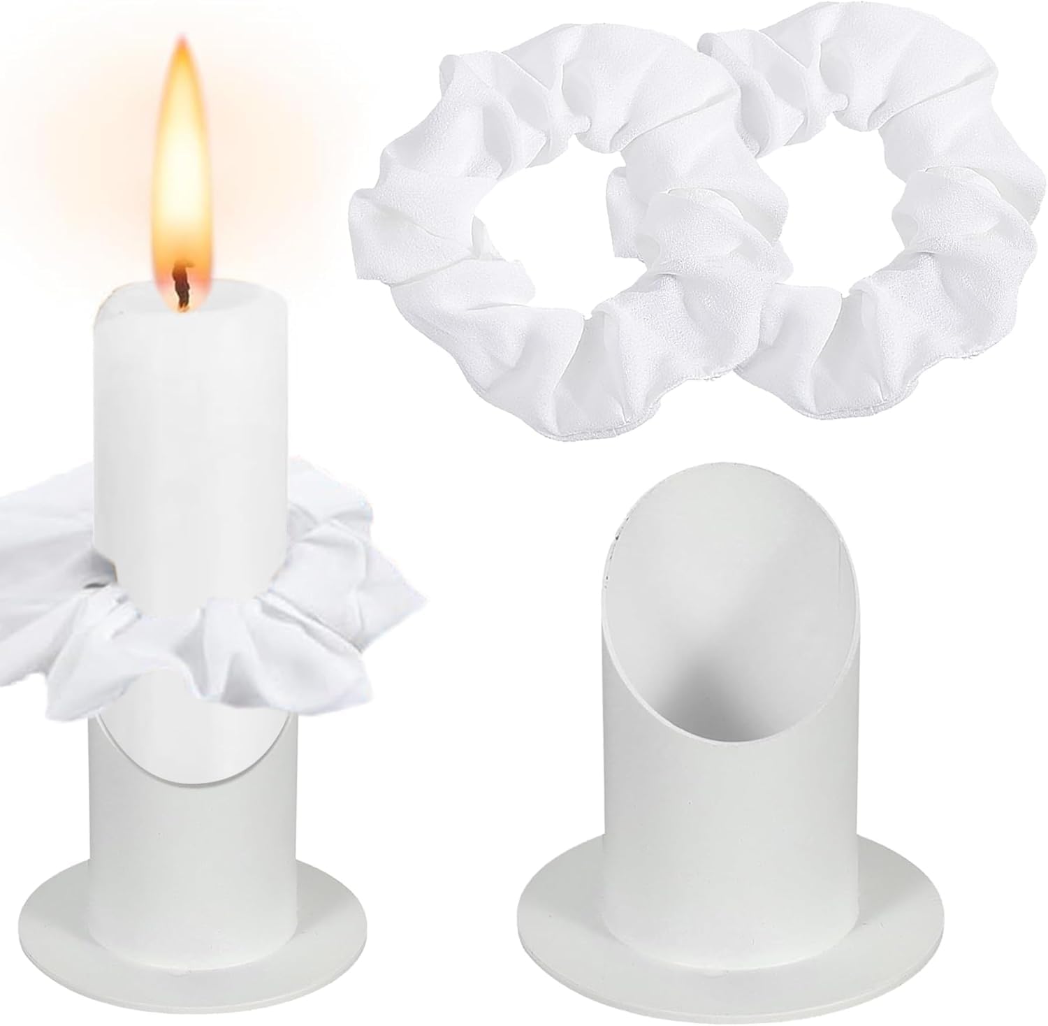 3 Stück Kerzenständer Kommunionkerze 4cm,Kommunionkerze Ständer,Kerzenhalter Kommunion für Stabkerzen,Taufkerzenhalter Kommunion Deko,Taufkerzenständer für Stabkerzen,Hochzeit Kerze,Kommunionkerze