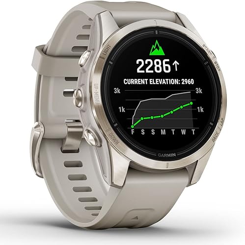 Miniatura 4 de Garmin epix Pro (Gen 2) Sapphire (oro suavearena clara) Reloj GPS para exteriores  1.654 in con pantalla AMOLED y linterna integrada  Paquete de