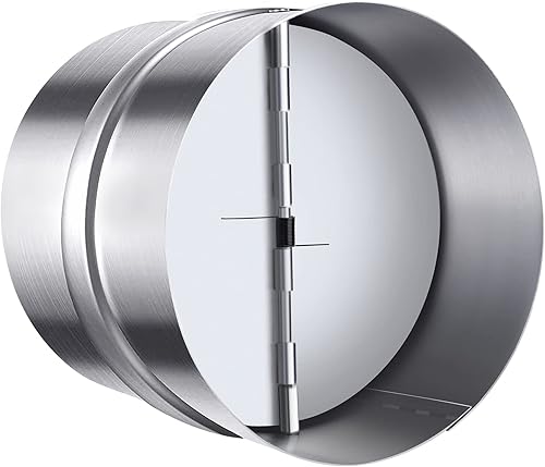 Miniatura 10 de Amortiguador de corriente trasera de 6 pulgadas, bloqueador de obturador de conductos de ventilación de retroceso, inserto de conducto de reflujo,