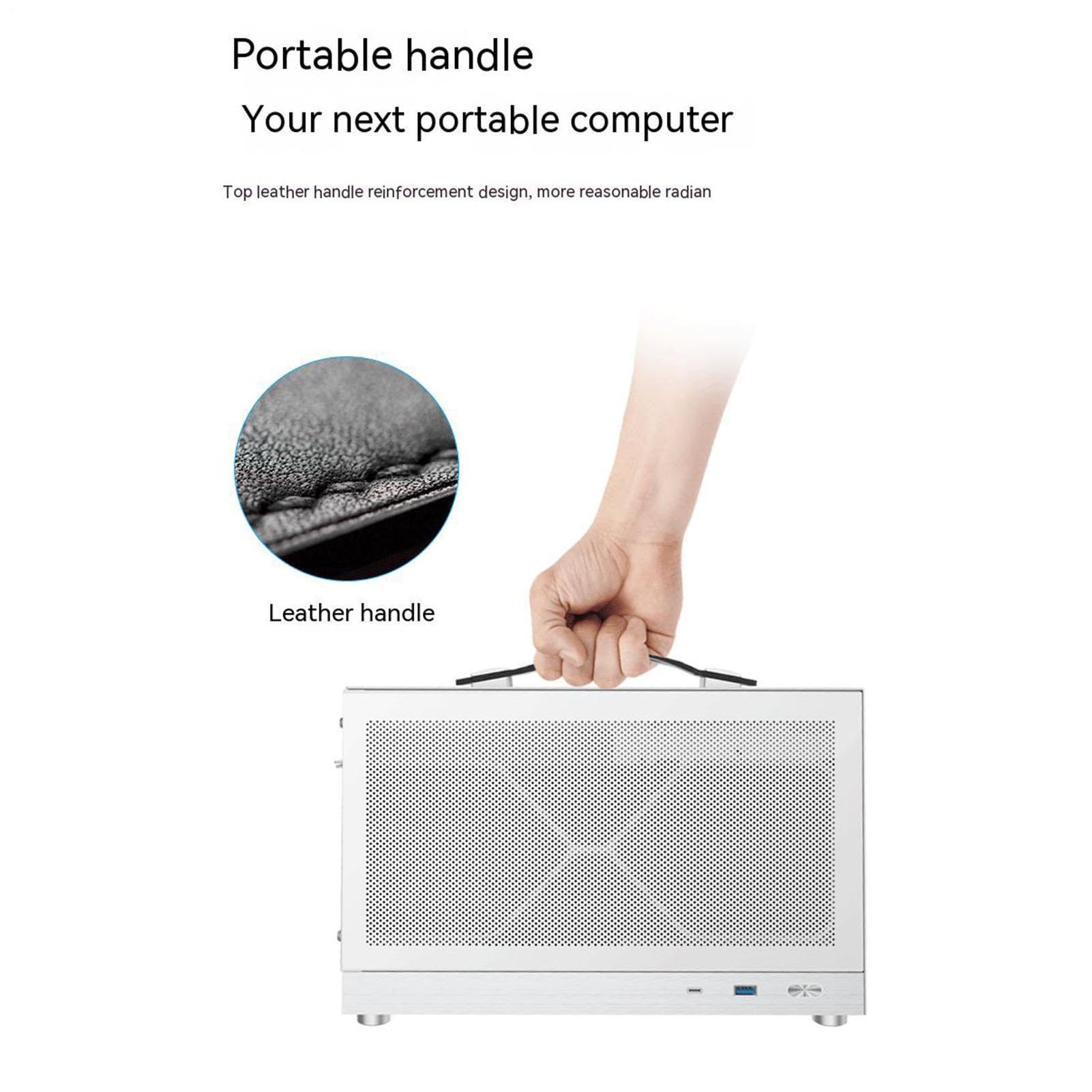 Custodia per PC – Mini ITX, alloggiamento da scrivania solido, costruzione | in acciaio | Valigetta di montaggio per studenti Home Office Singles Utenti Informatica quotidiana Spazio