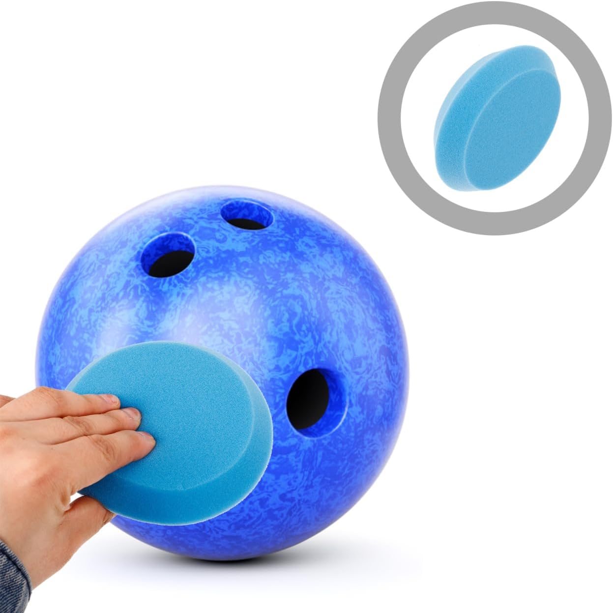 4pcs Bowling Ball Polishing Sponge Pads- Bowling Sanding Pads Reusable Foam Cleaner Cleaning and Polishing Accessories for Bowlers