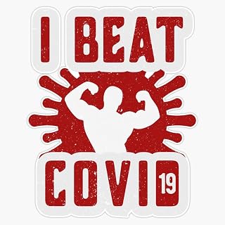 I Beat Covid-19 Decal Vinyl Bumper Sticker 5"