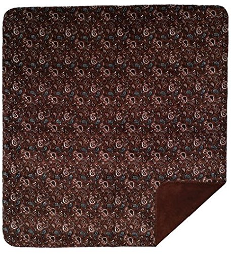 Sunbeam Denali Home Collection By Monterey Mills 60-Inch By 70-Inch Denali Double-Sided Microplush Throw, Sable Paisley/Sable #TOP14