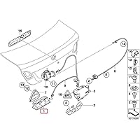 Vista 6 de MOCW Interruptor de liberación del mango del maletero de maletero para BMW 1 3 5 Series X6 X5 X1 E60 E90 E91 E92 E93 E70 E71 Reemplazar 51247118158