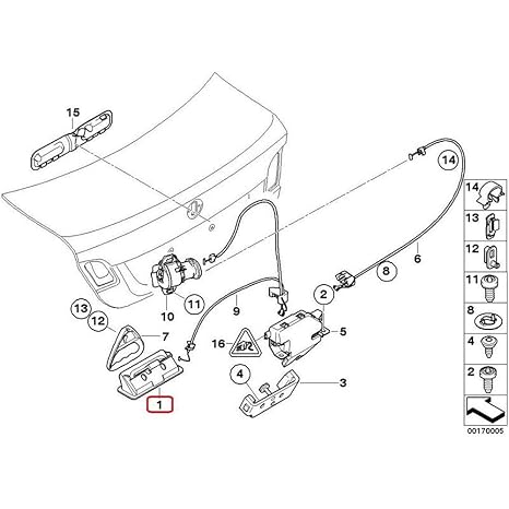 MOCW Boot Trunk Handle Release Switch Fit for BMW 1 3 5 Series X6 X5 X1 E60 E90 E91 E92 E93 E70 E71 Replace 51247118158