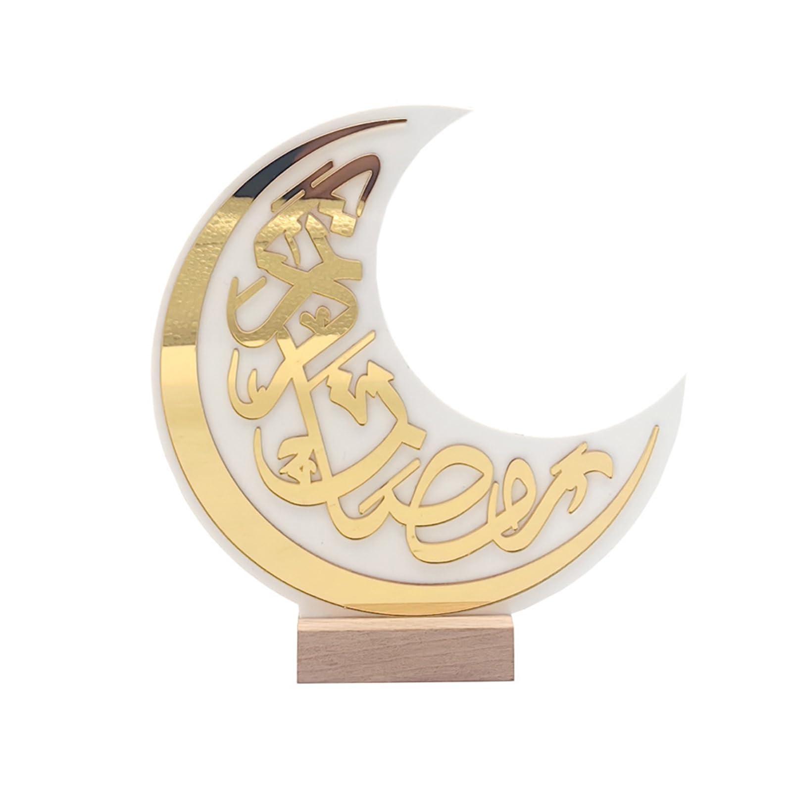 Tsophreniq Eid Mubaraks Table Centerpiece Signs Freestanding Tabletop Ornament for Ramadans Decorations Wood Table Centerpiece Signs