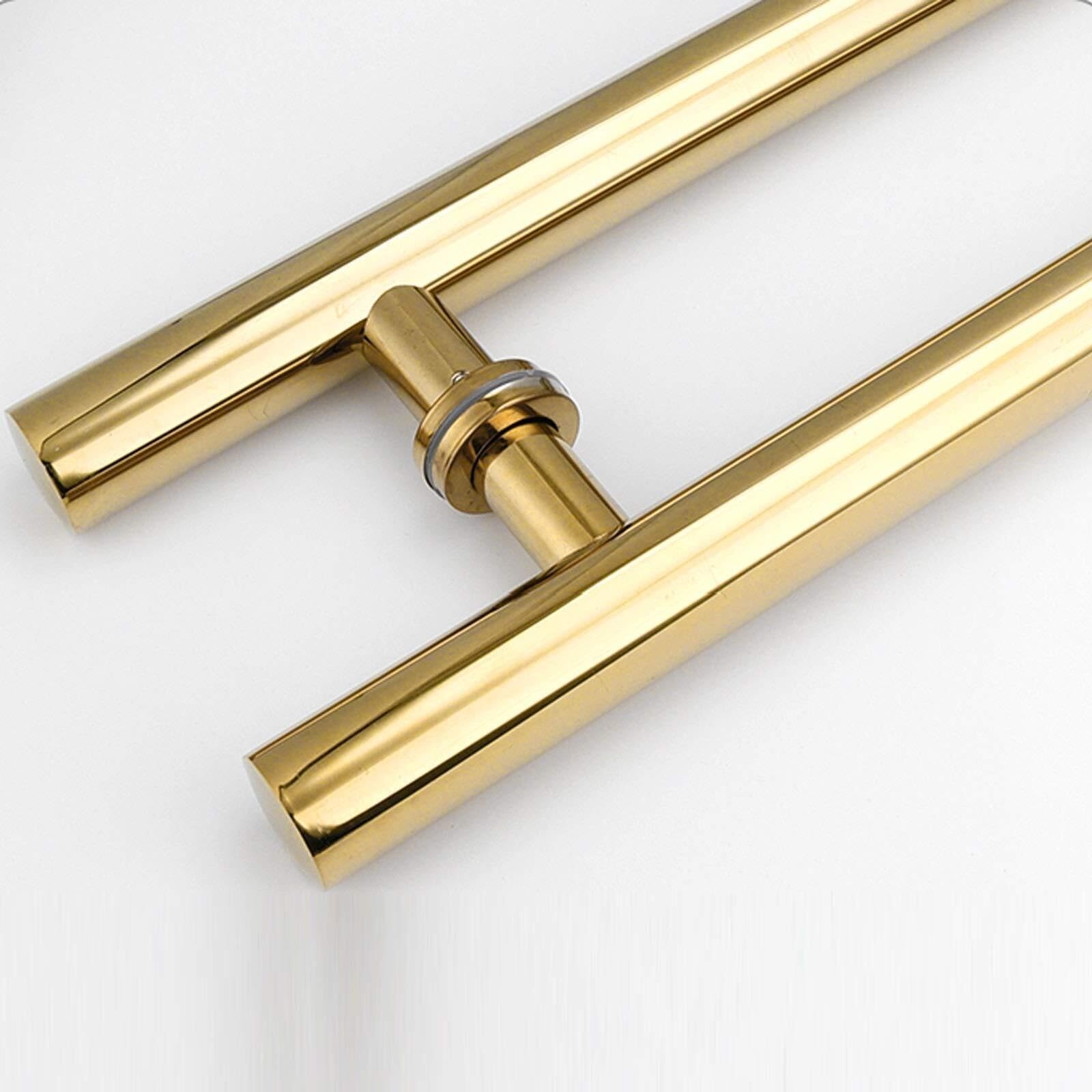Tirador de puerta de acero inoxidable pesado, puerta de madera dorada, puerta de cristal, manija de puerta corredera para el hogar, tienda, garaje, oficina, diámetro del tubo: 36 mm, 5 tamaños (500 x