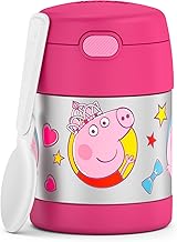 THERMOS FUNTAINER Insulated Food Jar, 10 Ounce, Kid Friendly Food Jar with Foldable Spoon, Peppa Pig