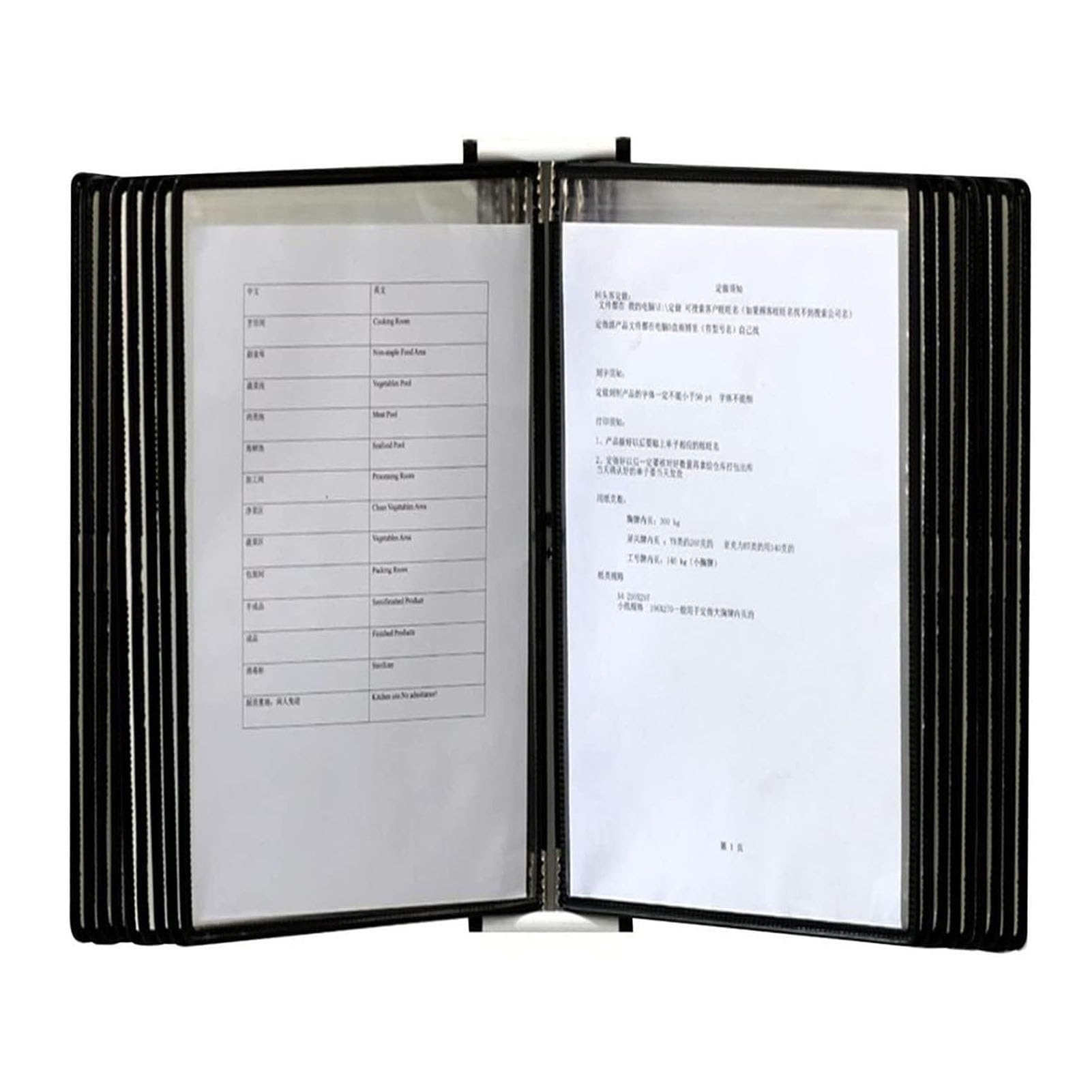 MYUYEE Desktop Flip Display Folder - Wall Mount Reference Organizer, 20 Display Pockets, Desktop Reference System, A4 Letter-Size, For Office/Home Display And Storage A4 Documen