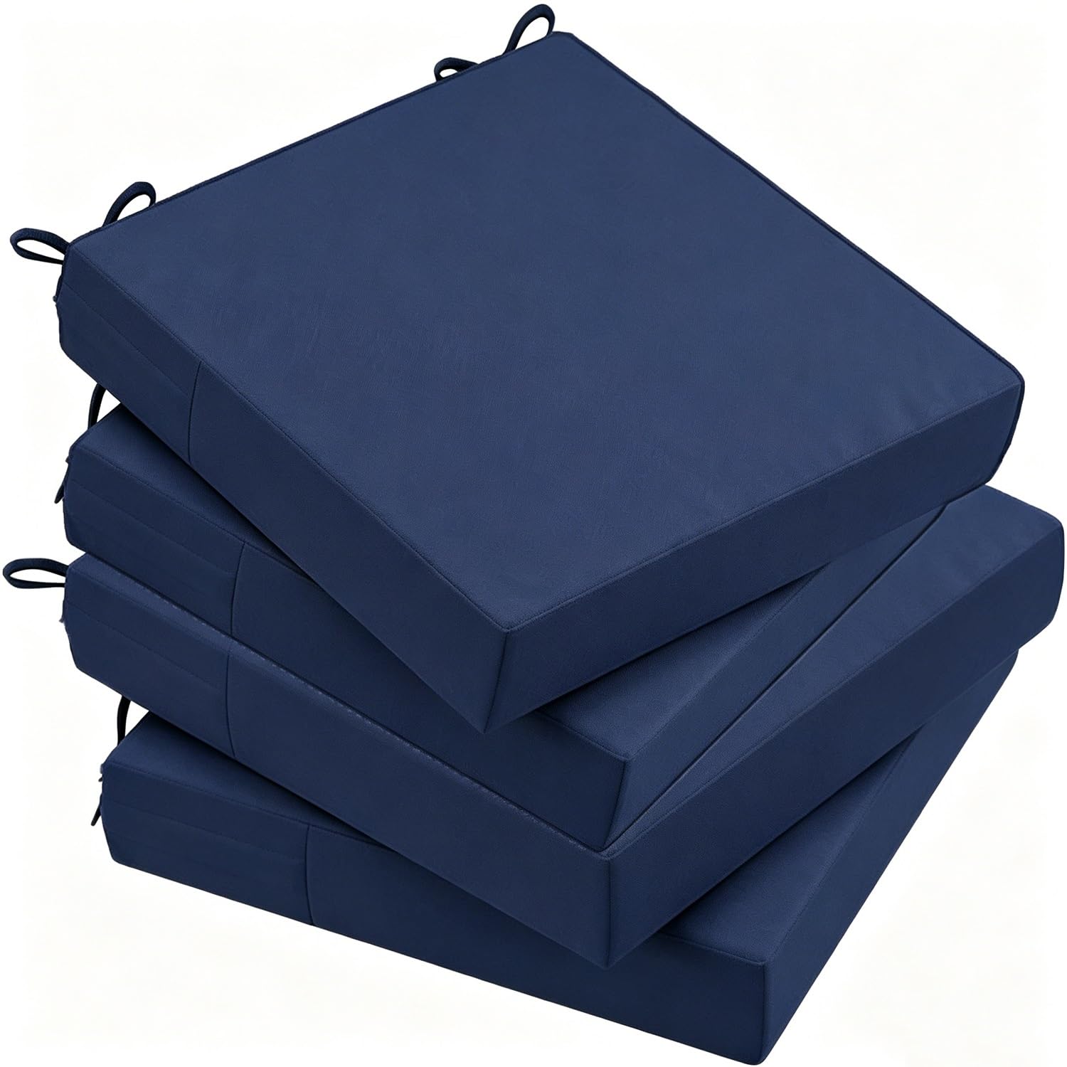 Coussin de chaise jardin imperméable et lavable avec attaches de fixation