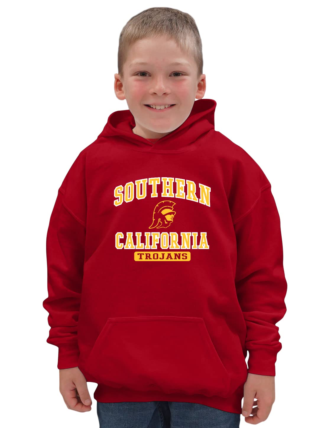 Blue 84 USC Trojans Kids Hooded Sweatshirt Action Item, Team Color, Large
