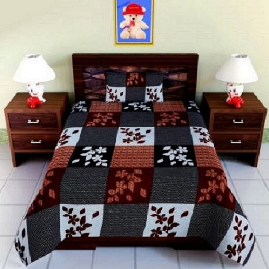 COTTON VILLAS 3D Printed Microfiber for Single Bedsheet for Single Bed 008 with 1 Pillow Cover Microfiber and Cotton Mix Color White (88 X 60 inch) (B09QMHLF3V) Amazon Price History, Amazon Price Tracker
