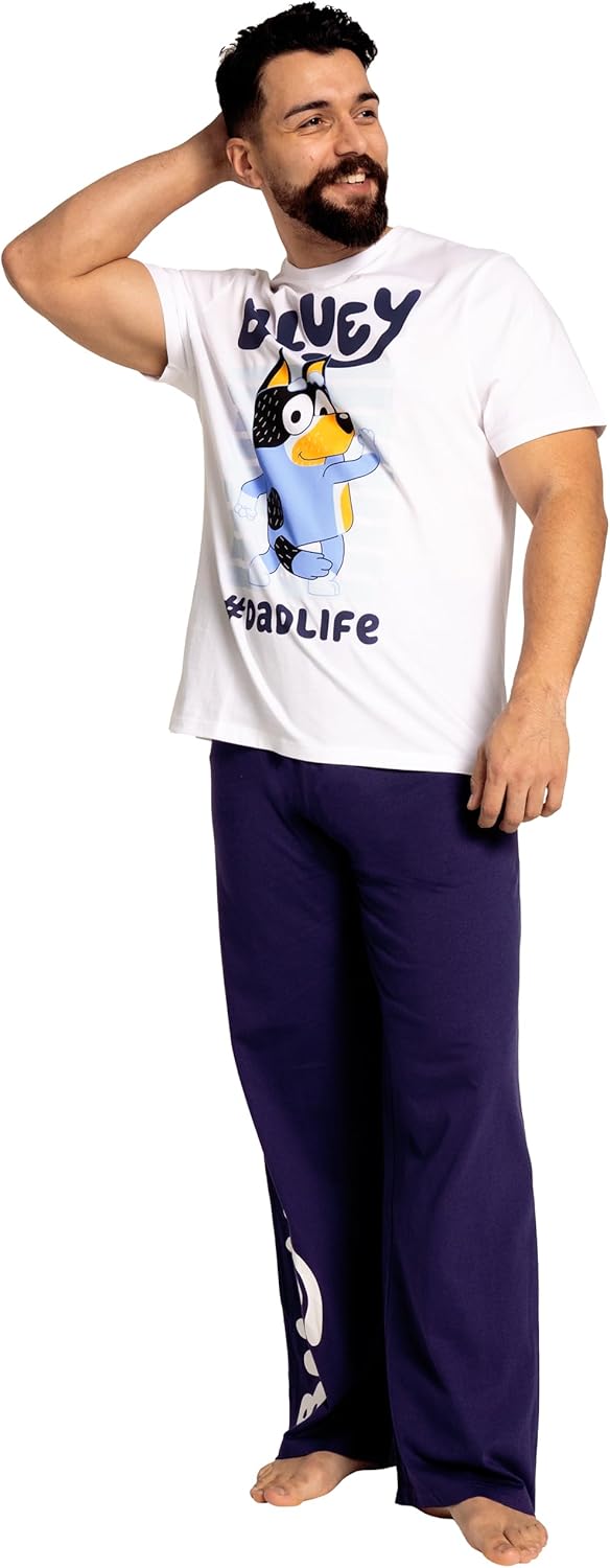 Bluey Pajamas | Cotton Mens Pajamas Set For Daddy | Dad Mens Pjs - Image 3
