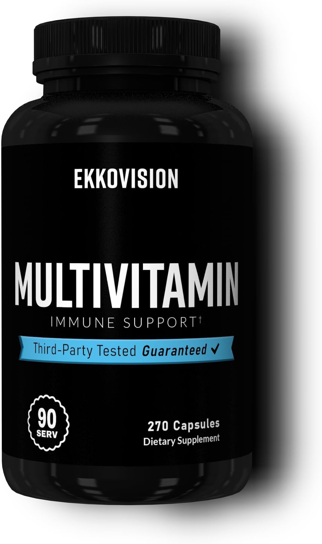 Multivitamin, Includes Vitamin, B, C, E, D3 & K2, Zinc, Selenium, Biotin & Folic Acid, Iron Free Formula, Plant Based Multi Vitamin for Men & Women, 90 Servings, 270 Veggie Capsules