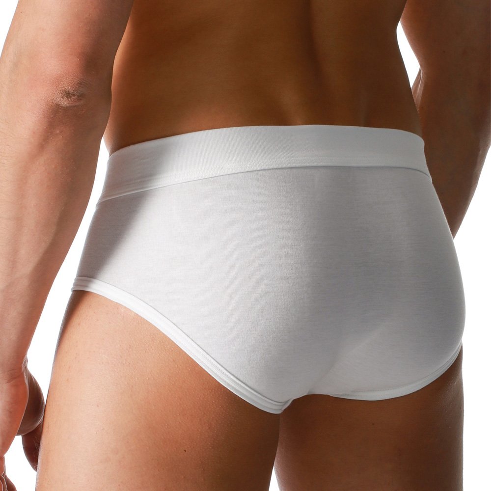 2er Pack Mey Herren Sport-Pants - Noblesse - 2810 - Farbe Weiß - Größe 7 - Herren Slip - Unterhose mit Softbund