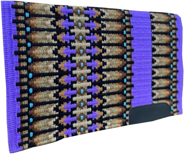 HUMAYL Saddlery Saddle Pad/Blanket for Horses Western Show Horse Saddle Blanket New Zealand Design Handmade Wool Saddle Blanket Top Wool Saddle Pad Regular Size : 34" L x 36" W x 1" inches PAD0337