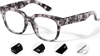 CGID Oversized Clear Lens Fake Glasses Women Men,100% UV400 Protection,Thick Big Square Frame Fashion Eyeglasses