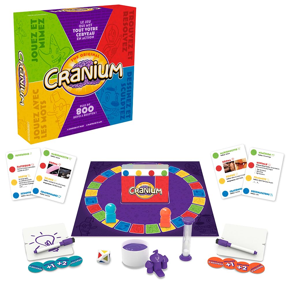 FUNKO Games CRANIUM Classic - Juego de ambiente delirante para adultos y niños a partir de 12 años - 800 desafíos para jugar en familia o entre amigos - hardware incluido - 45 min - 4 jugadores y más