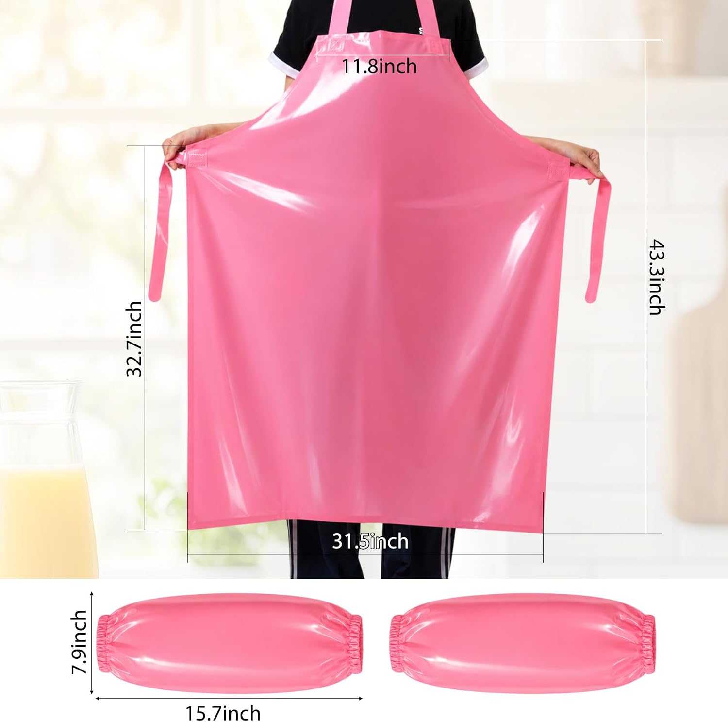 Twistover 8 Pack Heavy Duty Waterproof Aprons, Bulk Oil Proof Plastic Apron | Colorful, Chemical Resistant Reusable Color-coded Aprons for Dishwashing, Cleaning, Cooking, Food Prep, Dog Grooming