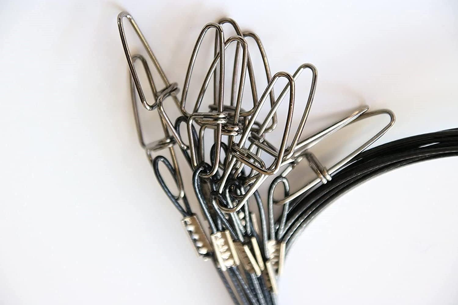 Joyiii 20Pcs 19inch Over 100Lb Fishing Wire Leaders Heavy Duty Fishing Stainless Steel Wire Leaders with Swivels and Snaps : Sports & Outdoors