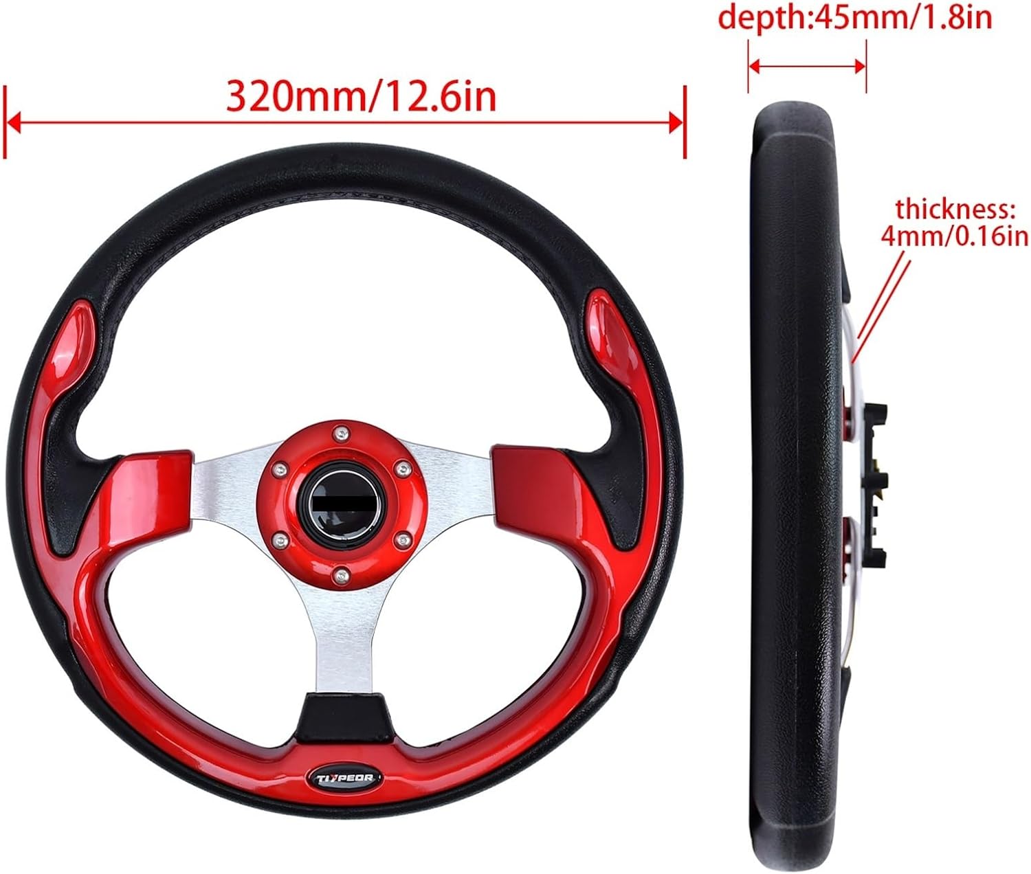 Universal Racing Car Steering Wheels PU 13inch 320mm Drifting Sport Wheel(001-GZFXP100-07)