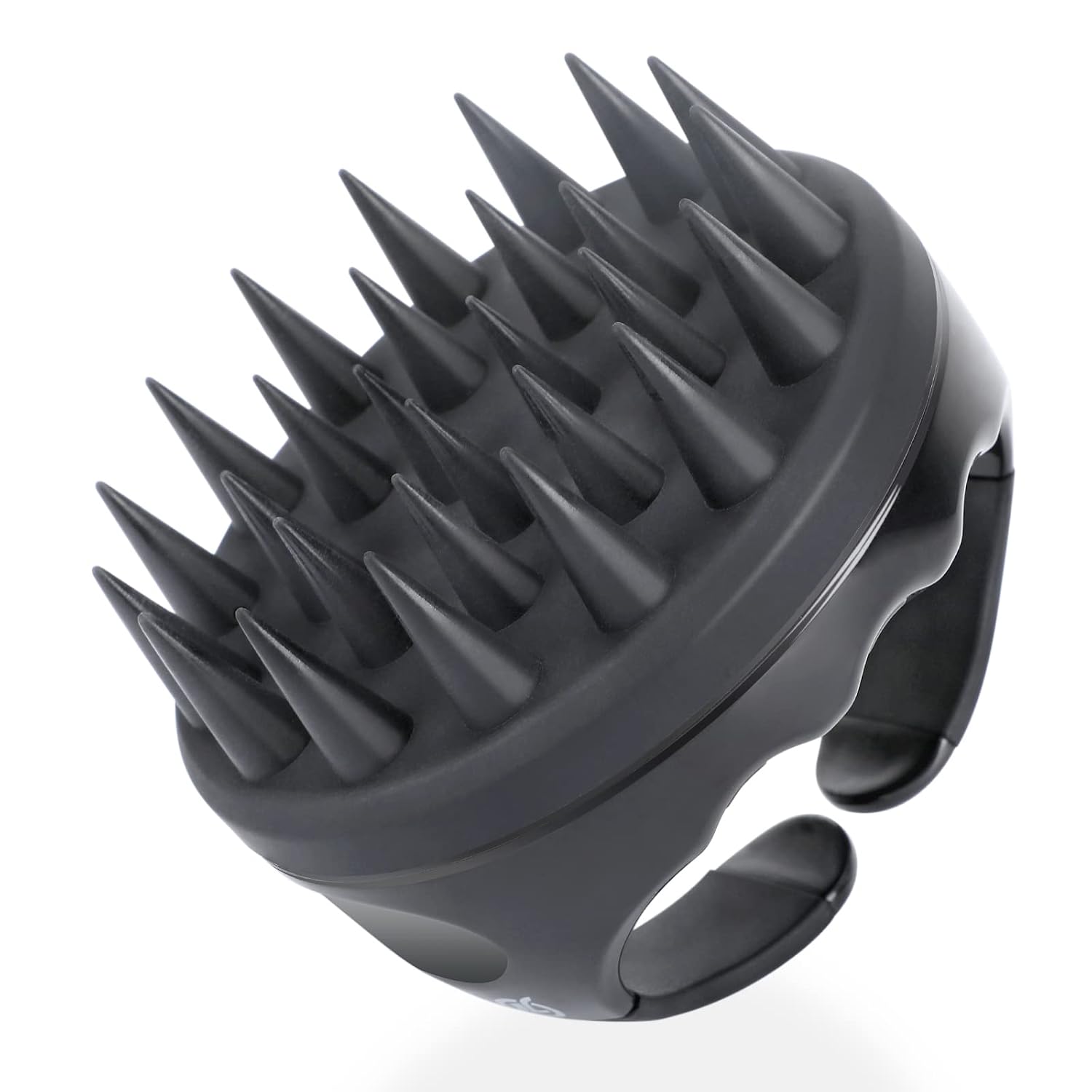 FREATECH Hair Scalp Massager Shampoo Brush with Long & Soft Silicone Bristles for Scalp Care, Gentle Scrub to Exfoliate, Intensive Massage to Relax the Head, Dandruff Removal and Hair Growth, Black