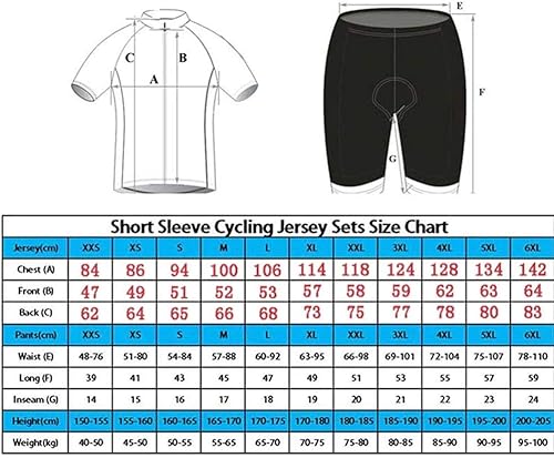 Miniatura 2 de Ciclismo Jersey conjunto hombres manga corta ciclismo Jerseys Bicicletas chaqueta ropa traje C87