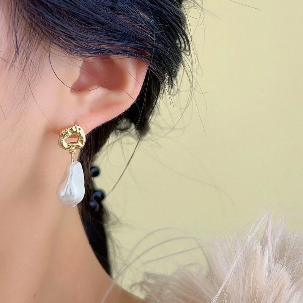 FUTIMELY Pearl Earrings for Women Cute Gold Pearl Drop Dangle Earrings Long Tassel Dangling Bridal Wedding Jewelry Gifts - Image 3