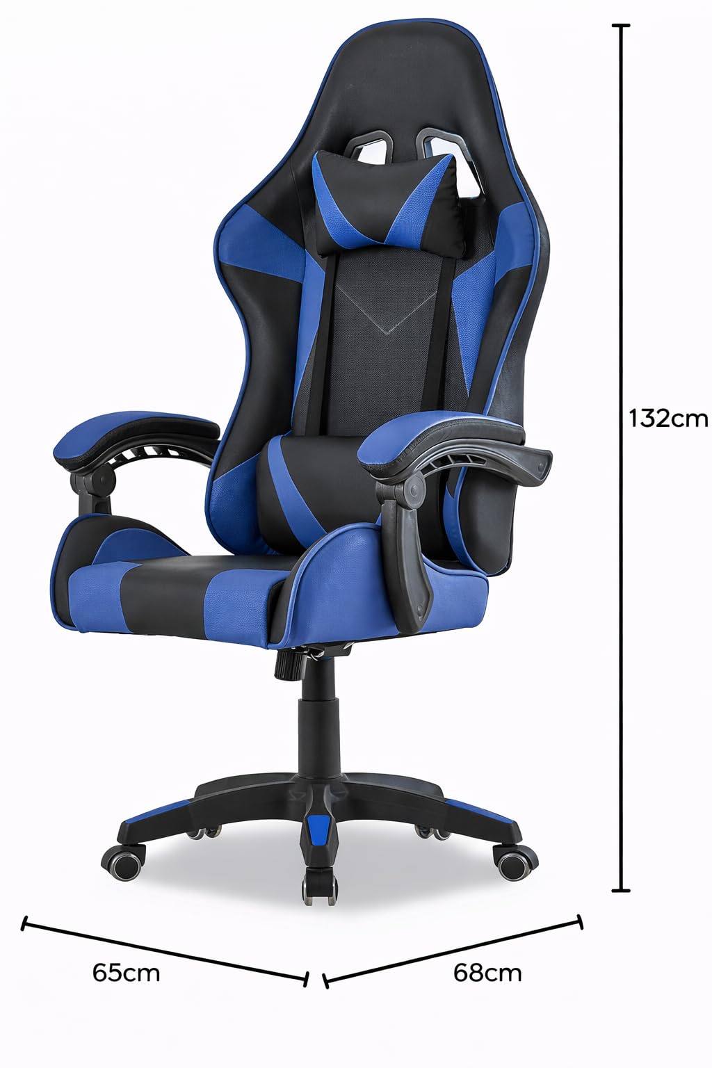 Walden Gaming Stuhl ergonomisch Office Chair bürostühle Gaming Chair Rückenlehne Sitzhöhe verstellbar Drehstuhl Racing Office Computer Ergonomic Video Game Chair (BLAU)