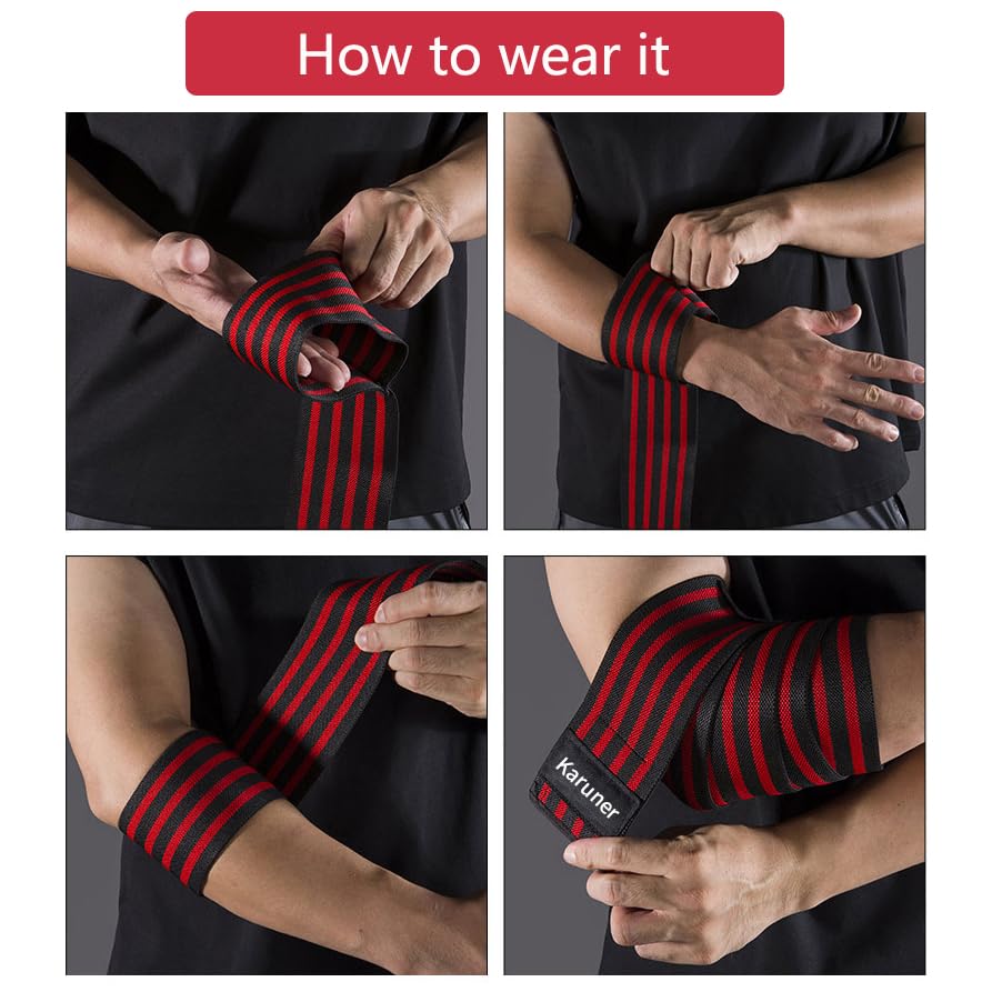 Elbow Wraps for Weightlifting (1 Pair), 59