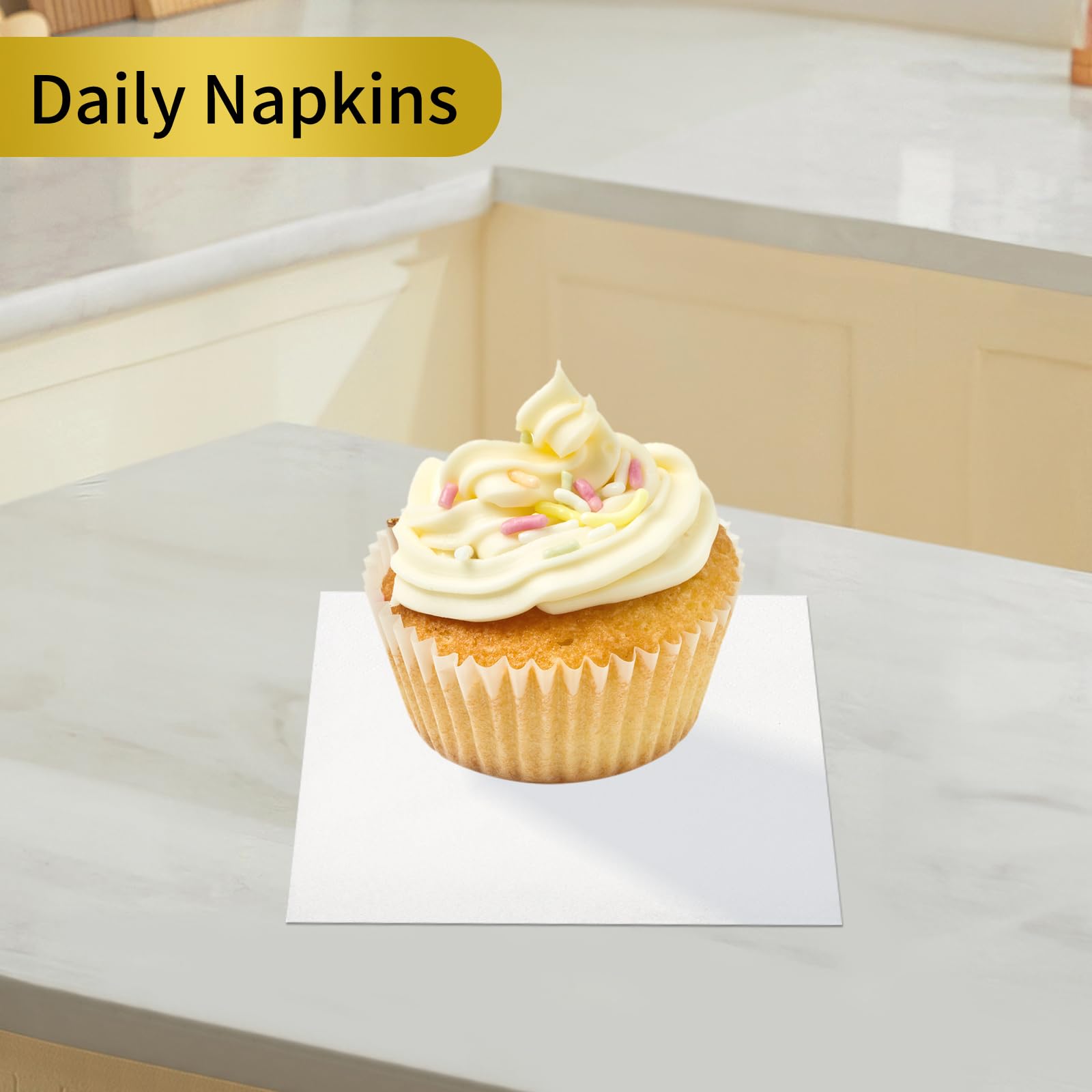 Cocktail Napkins - 1200 Count 2-Ply White Napkins Disposable, 4.5 x 4.5 Inch Folded Paper Napkins Bulk Beverage Napkins for Dinner Wedding Bar Party and Everyday Use