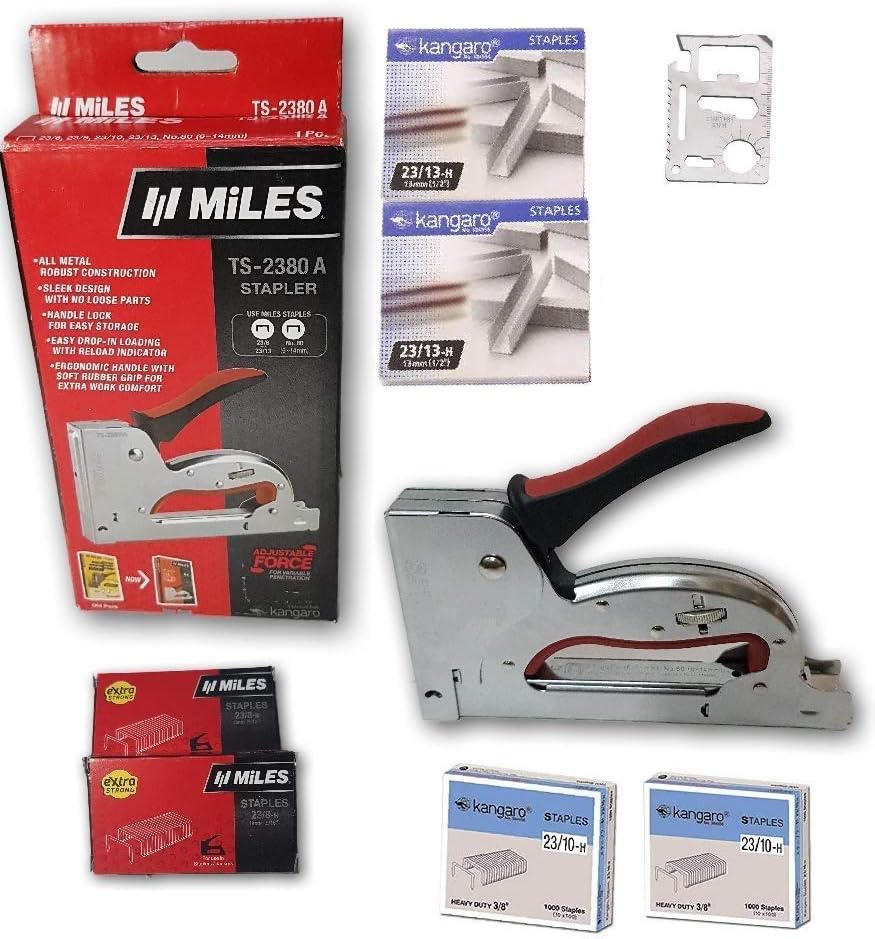 KROST Kangaro Miles All New Ts-2380A Gun Tacker, Staple Gun With Free 23/8 & 23/10 & 23/13 Staples.