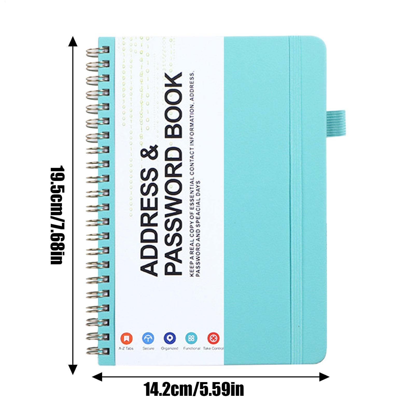 Livre du gardien des mots de passe, livre de mots de passe avec onglets alphabétiques,Bloc-notes pour l'organisation des mots de passe - Carnet d'adresses Petits livres avec mot de passe pour, amis ou