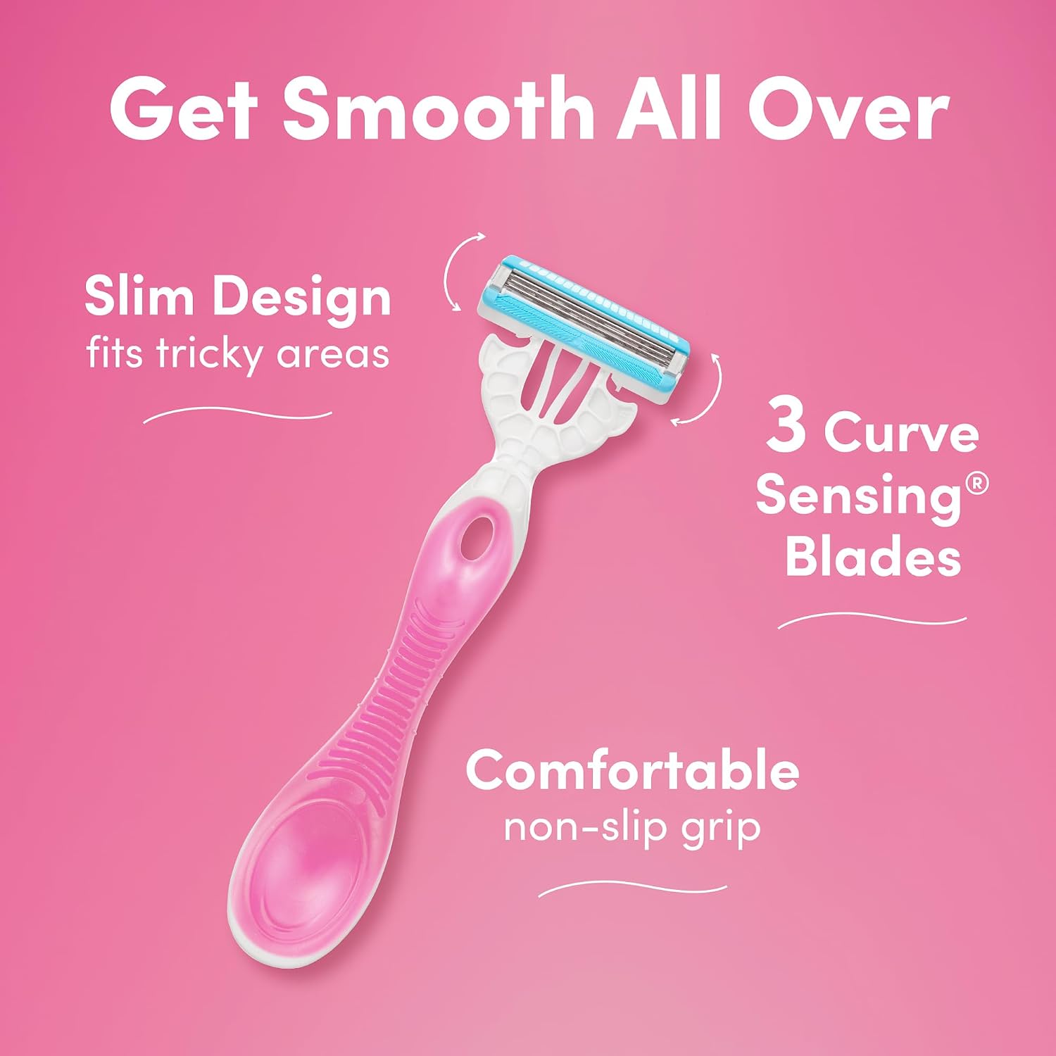 Schick Hydro Silk All-Over Smooth 3-Blade Disposable Razors for Women, 3 ct image 4