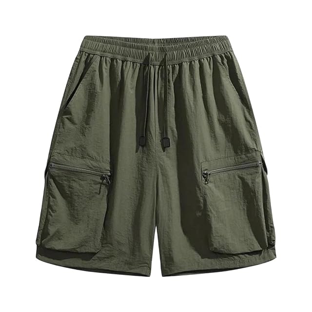 Dvbfufv Mens Quick Dry Bermuda Shorts Male Summer Large Size Lightweight Multi Pocket Sport Cargo Shorts