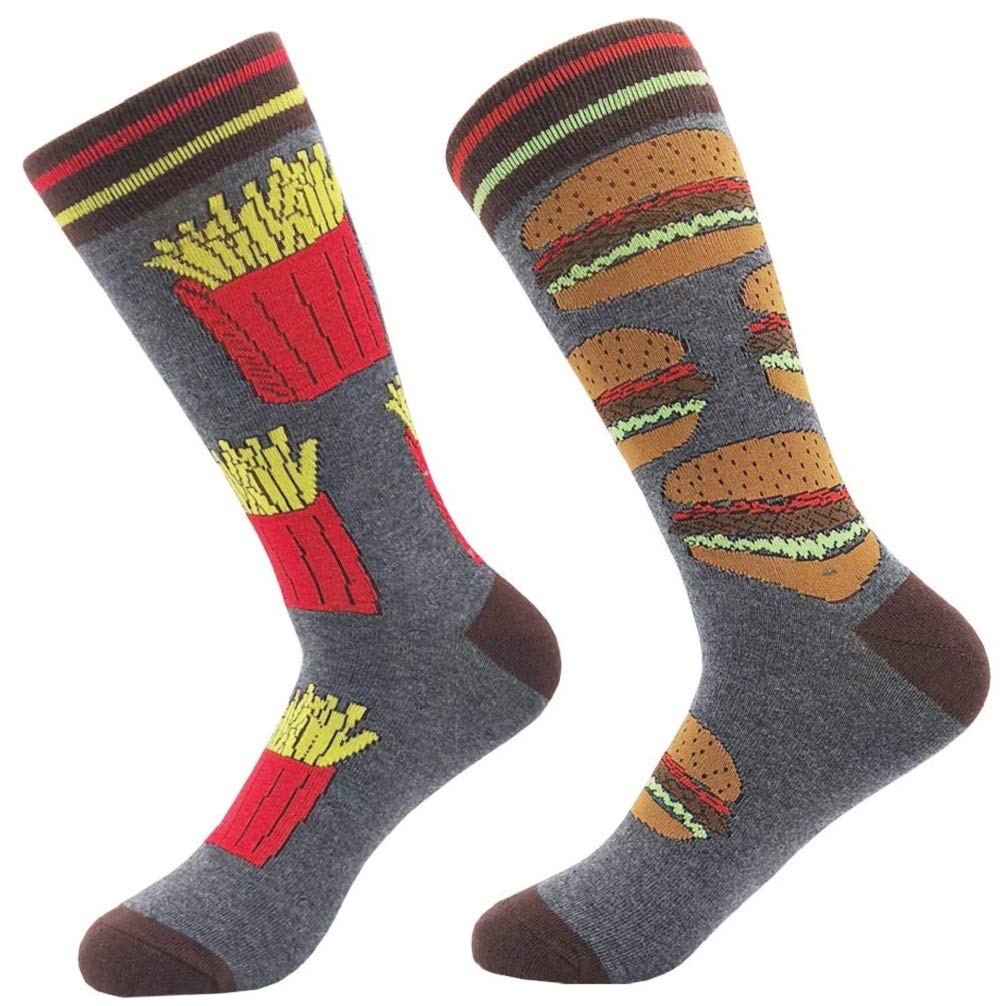 KoolHour Mens Fun Crew Socks Novelty Crazy Colorful Cotton Casual Dress Socks