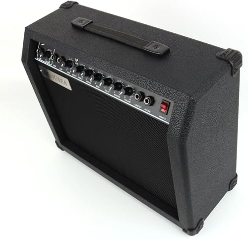 Miniatura 3 de Amplificador de guitarra eléctrica de 40 W, amplificador negro de 6.5 pulgadas, Speacker 110-240V, micrófono de voltaje de 0.138 in, auxiliar, alto,