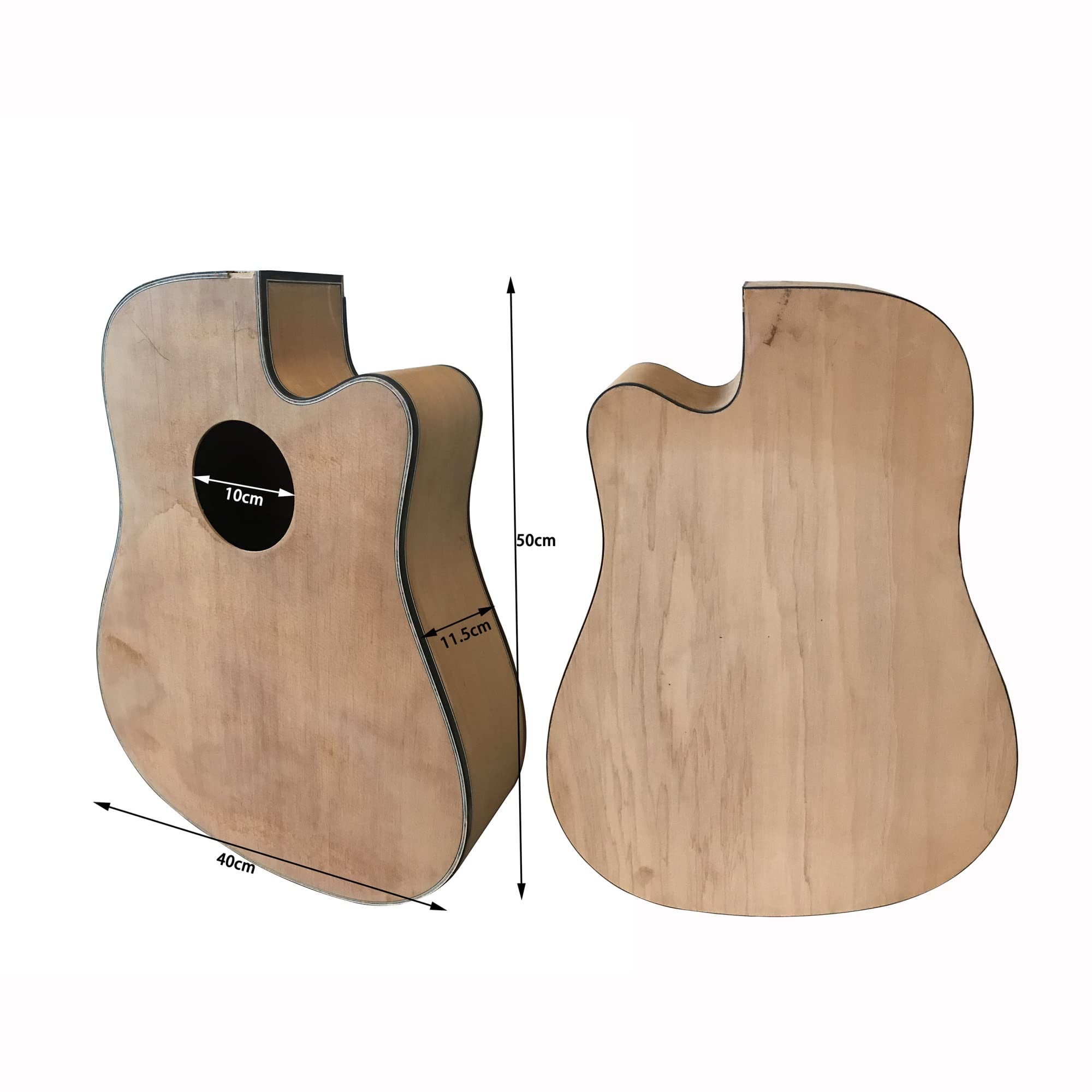 FLFL DIY Bausatz Gitarre Massivholz D Form Akustikgitarre Handmade Guitarra Anpassen 41 Zoll Fichte Furniergitarre Unvollendeter Gitarrenbausat