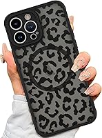 Vista 13 de AIGOMARA - Funda para iPhone 11 [Compatible con MagSafe] Diseño de patrón de leopardo negro para mujeres, niñas y hombres, suave, parachoques