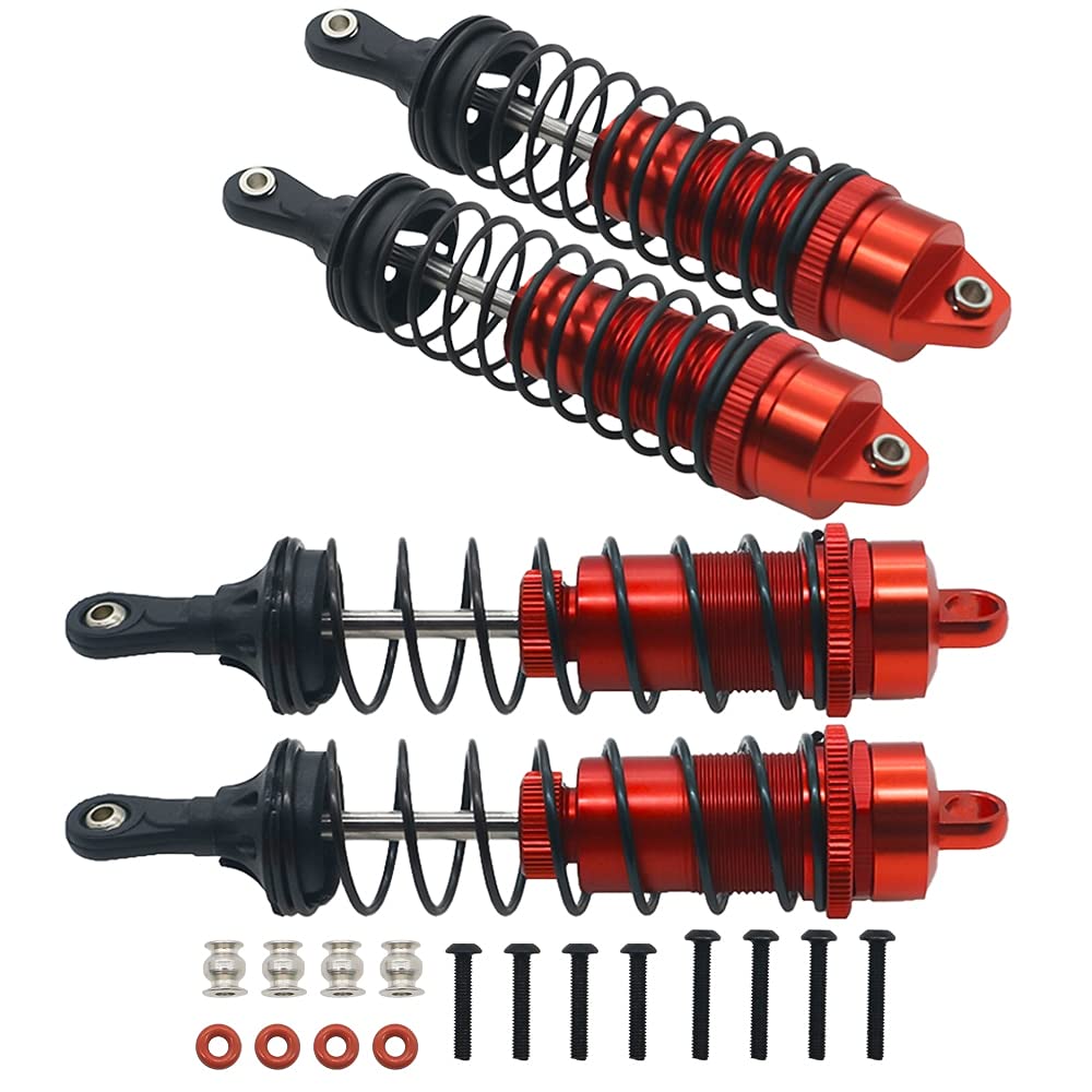 RCAWD rc Stoßdämpfer set für 1/10 ARRMA 3S & Mega550 Senton Granit Big Rock Typhon Teil (rot), 4 Stück