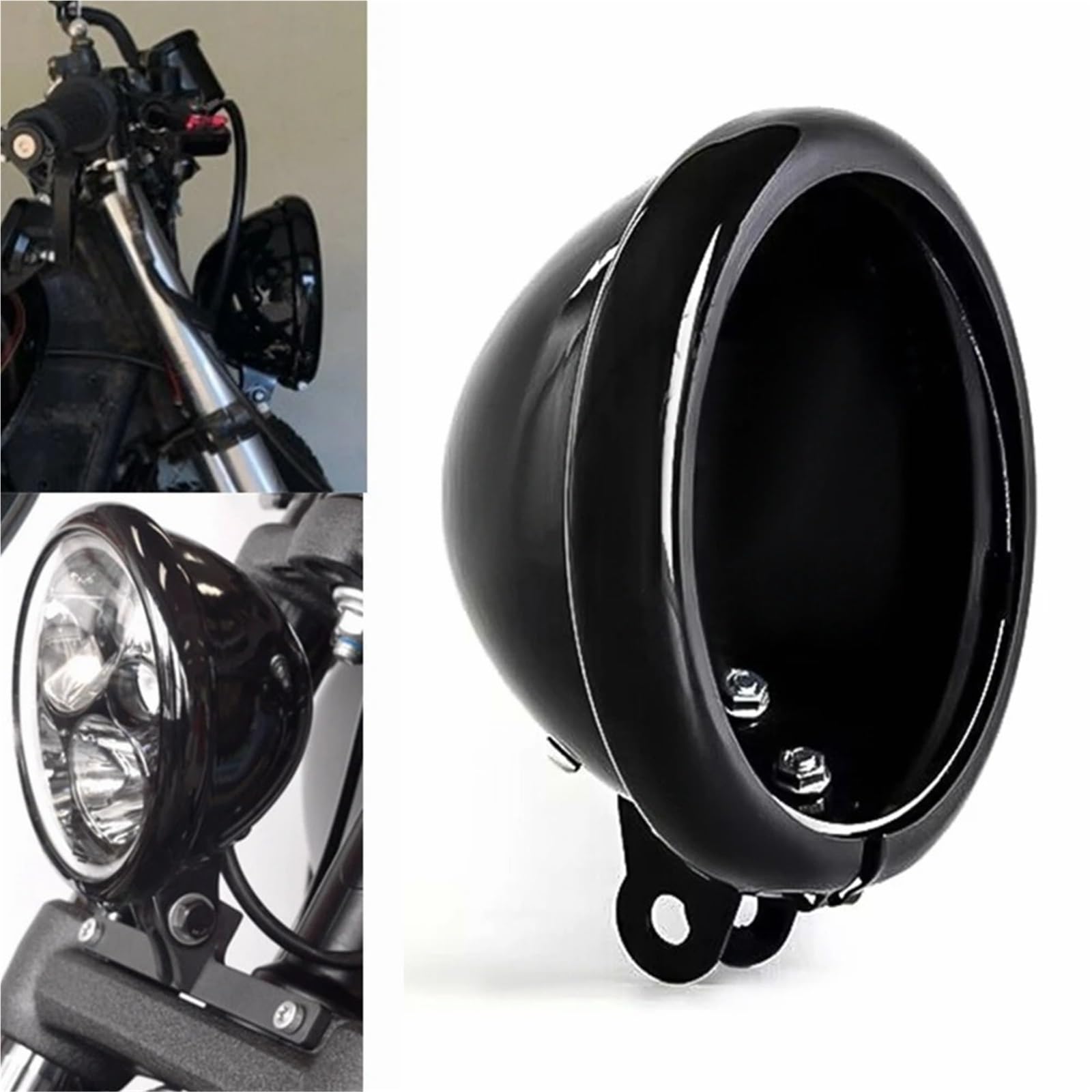 Moto Fari Stradali Spot Light Beam Per Sportster XL1200 XL883 FXD Kit Faro A LED Da 5,75 Pollici E Alloggiamento