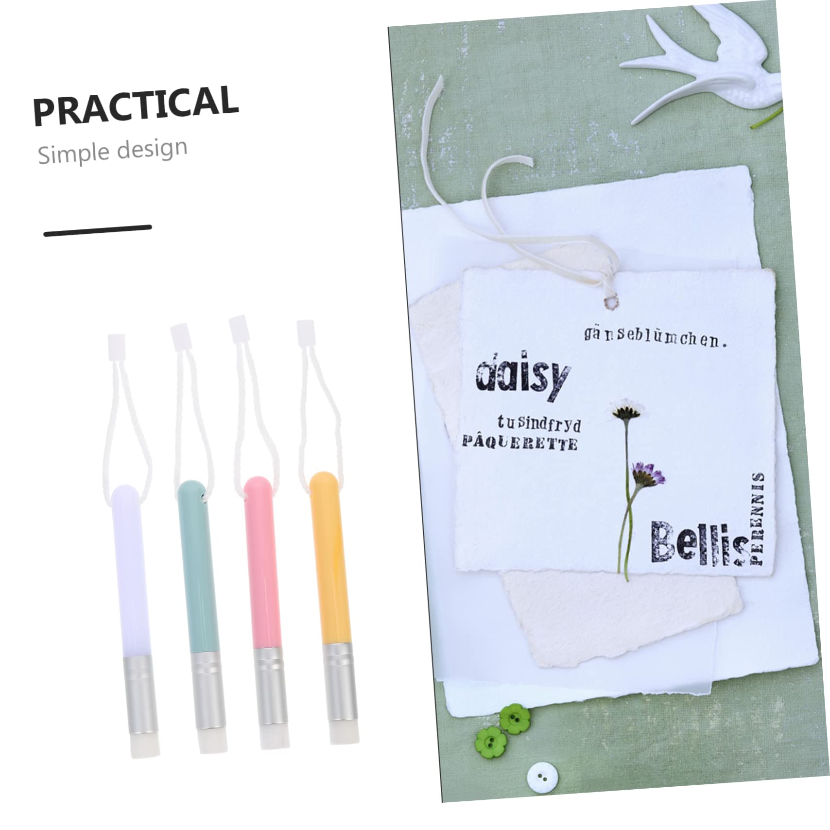 HOMSFOU 5 Sätze Teiliges Mini Ink Blending Pinsel Für Kartenherstellung Weiche Borsten Für DIY Bastelprojekte Für Kleine Ecken Und Komplexe Vorlagen 4 Stücke * 5