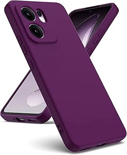 جراب حماية للكاميرا من السيليكون الناعم مع بطانة من المايكروفايبر لموبايل اوبو رينو 13F (4G/5G) / رينو 13FS (ارجواني)