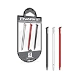 Tomee Stylus Pen Set for Nintendo 3DS – 3-Pack Replacement Styluses (Black, White, Red)