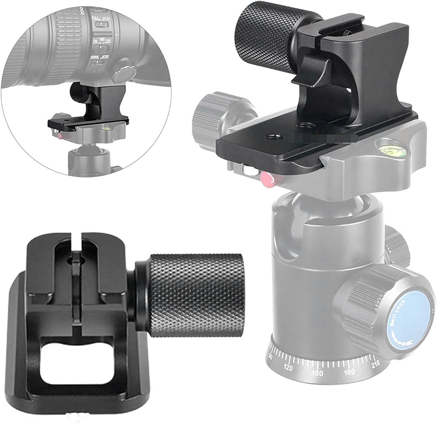 Lens Support Bracket Aluminum Alloy Camera Lens Support Holder with Safety Lock for 70 200mm f2.8E FL ED VR and 70 200mm f2.8G ED VR II Lenses
